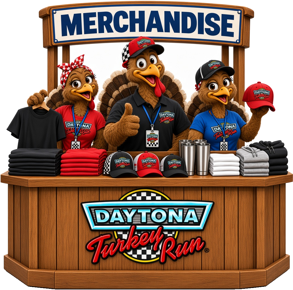 Daytona Turkey Run® merchandise stand